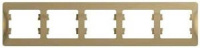 GLOSSA Рамка горизонтальная 5 постов титан Systeme Electric GSL000405