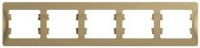 GLOSSA Рамка горизонтальная 5 постов титан Systeme Electric GSL000405
