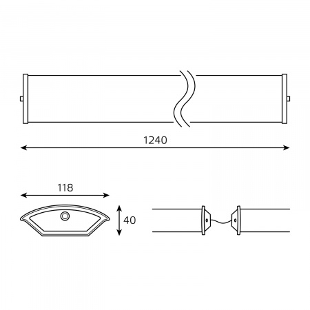 Светильник ДПО под лампу G13 2х18 Вт 230В IP40 1240х118 мм белый ЛАЙТ GAUSS 909427212