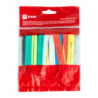 Трубка термоусаживаемая ТУТ нг 12/6 (7 цветов по 3шт) 100мм PROxima EKF tut-n-12