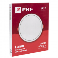 Светильник встраиваемый светодиодный ДВО 1009 20Вт 4000K IP20 Basic EKF DLL-1009-20-4000