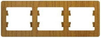 GLOSSA Рамка 3 поста горизонтальная дуб Systeme Electric GSL000503