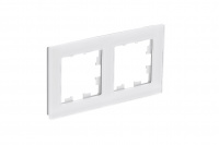 ATLASDESIGN NATURE 2-постовая РАМКА, НАТУРАЛЬНОЕ СТЕКЛО, БЕЛЫЙ Systeme Electric ATN360102