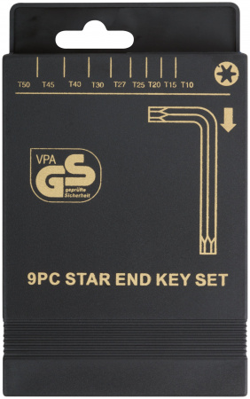 Ключи ''звездочки'' 9 шт CrV Т10-Т50 (в коробочке) Профи FIT 64022