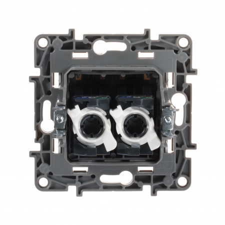 ETIKA Двойная розетка RJ 45 категория 5е UTP белый Legrand/Daccord 672255