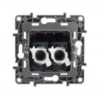 ETIKA Двойная розетка RJ 45 категория 5е UTP белый Legrand/Daccord 672255