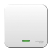 Выключатель одноклавишный наружный BLАNCА (cх.1) с подсветкой, с изолирующей пластиной, 10А, 250В, белый Systeme Electric BLNVA101111