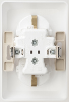 ЭТЮД Розетка двойная скрытой установки с заземлением со шторками 16А 250B, белый Systeme Electric PC16-108B