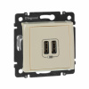 VALENA Розетка двойная USB слоновая кость Legrand/Daccord 774170
