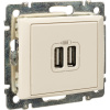 VALENA Розетка двойная USB слоновая кость Legrand/Daccord 774170