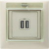 VALENA Розетка двойная USB слоновая кость Legrand/Daccord 774170