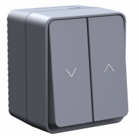 ATLASDESIGN PROFI IP54 2-клавишный ВЫКЛЮЧАТЕЛЬ ДЛЯ ЖАЛЮЗИ, 2хсх.4, АНТРАЦИТ Systeme Electric ATN544019