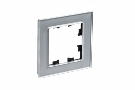 Рамка однопостовая ATLASDESIGN NATURE, СТЕКЛО АЛЮМИНИЙ Systeme Electric ATN320301