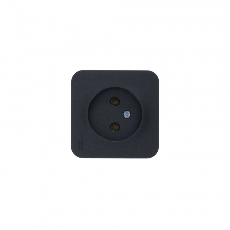 BLANCA Розетка наружная без заземления без шторок с изолирующей пластиной, 16А, 250В, антрацит Systeme Electric BLNRA000116