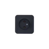 BLANCA Розетка наружная без заземления без шторок с изолирующей пластиной, 16А, 250В, антрацит Systeme Electric BLNRA000116