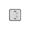 BLANCA Розетка наружная без заземления без шторок с изолирующей пластиной, 16А, 250В, антрацит Systeme Electric BLNRA000116
