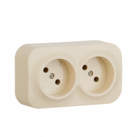 Quteo розетка двойная без заземления без шторок - 16 A - 250 В IP 20 - Слоновая кость Legrand/Daccord 782261