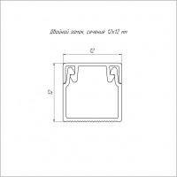Кабель-канал белый 2-й замок в п/э 12х12 мм (242м/уп) Промрукав PR.0325200