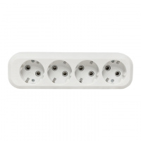 Колодка 4 гнезда с заземлением 16А Эксперт EKF AKB16-4