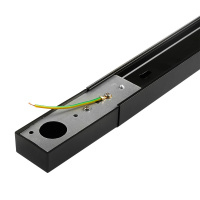 Шинопровод чёрный 2м PTR 2M-BL с токоподводом и заглушкой JazzWay 5010710