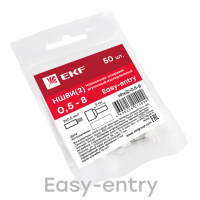 Наконечник штыревой втулочный изолированный НШвИ(2) 0.5-8 (50шт) EKF nhvi2-0.5-8