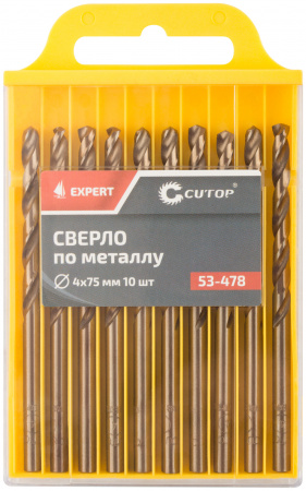 Сверло по металлу Cutop EXPERT, 4х75 мм (10 шт) CUTOP 53-478