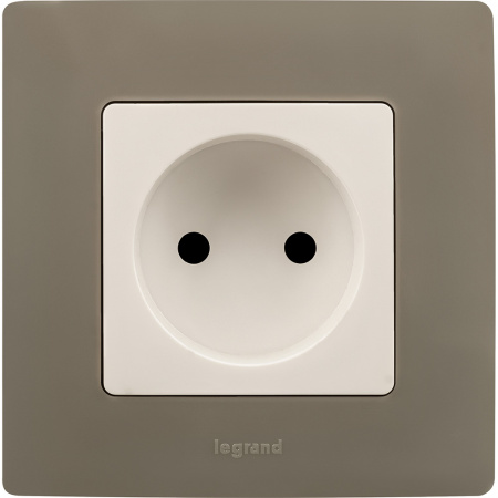 ETIKA Розетка без заземления со шторками белая винтовые зажимы Legrand/Daccord 672234