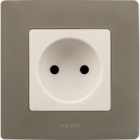 ETIKA Розетка без заземления со шторками белая винтовые зажимы Legrand/Daccord 672234