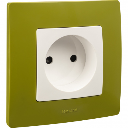 ETIKA Розетка без заземления со шторками белая винтовые зажимы Legrand/Daccord 672234