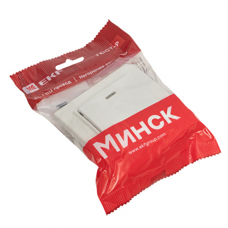 ERV10-121-10 Выключатель Минск 1-клавишный СП с индикатором 10А белый EKF 