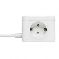 Удлинитель Куб 2 гнезда 3USB 2.4А+зарядное        устройство 1.3 метра 1мм2 EKF UBA-CUB-3-WC