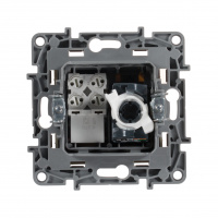 ETIKA Розетка телефонная+компьютерная RJ11+RJ45 категория 5 UTP слоновая кость Legrand/Daccord 672352