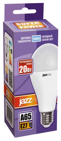 5009462A Лампа светодиодная LED 20вт E27 холодный белый, груша JazzWay 