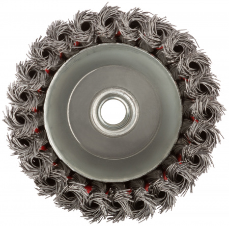 39467 Кордщетка-чашка, гайка М14, стальная витая проволока 75 мм FIT 