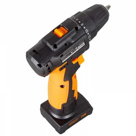 72/14/24 Дрель-шуруповерт аккумуляторная ДА-24Л-2К/Б (2.0 А/ч) (бесщеточный двигатель) Вихрь 