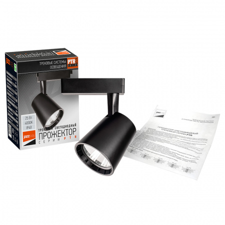 5010611 Светильник светодиодный трековый на шинопровод ДПО- 25w 4000K 24 град. BL (чёрный) IP40 JazzWay 