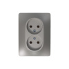 GLOSSA розетка двойная без заземления в сборе платина Systeme Electric GSL001220