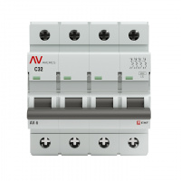 Выключатель автоматический AV-6 4P 32A (C) 6kA EKF AVERES mcb6-4-32C-av