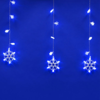 Занавес светодиодный фигурный с контроллером Снегопад 10 нитей 100 светодиодов Размер 2.7х0.6м Цвет свечения белый IP20 Провод прозрачный Упаковка картон ULD-E2706-100/DTA WHITE IP20 SNOWFALL Uniel 11129