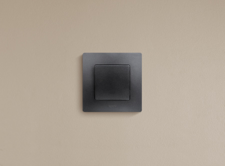 672601 Выключатель одноклавишный, автоматические клеммы 10 AX 250В, антрацит Legrand/Daccord 