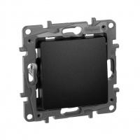 Выключатель одноклавишный, автоматические клеммы 10 AX 250В, антрацит Legrand/Daccord 672601