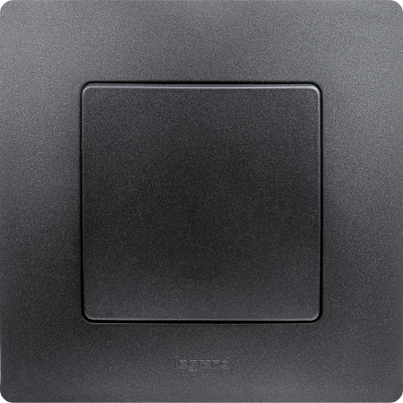 672601 Выключатель одноклавишный, автоматические клеммы 10 AX 250В, антрацит Legrand/Daccord 