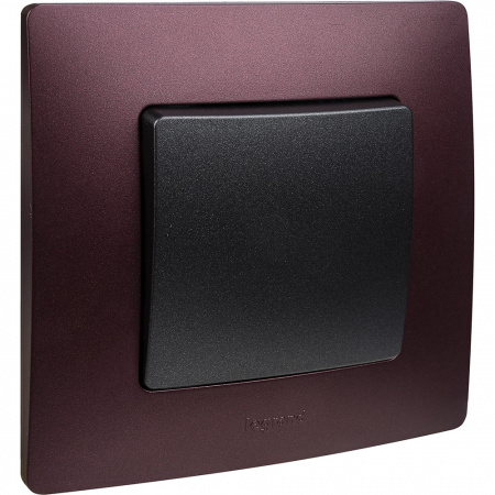 672601 Выключатель одноклавишный, автоматические клеммы 10 AX 250В, антрацит Legrand/Daccord 