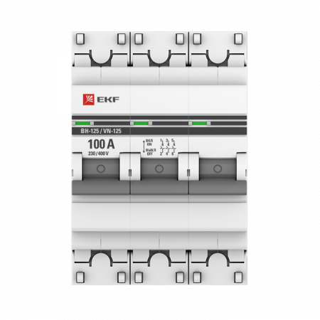 Выключатель нагрузки ВН-125 3P 100А PROxima EKF SL125-3-100-pro