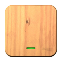 BLANCA одноклавишный выключатель наружный (cх.1) с подсветкой и изолирующей пластиной, 10а, 250b, ясень Systeme Electric BLNVA101115