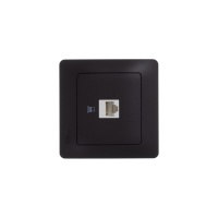 GLOSSA Розетка компьютерная RJ45 категория 5E шоколад в рамку Systeme Electric GSL000881K