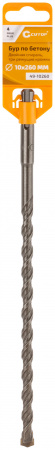 Бур по бетону , Profi Plus - двойная спираль, три пылеотводящие кромки, 10 x 260 мм CUTOP 49-10260