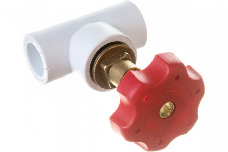 Вентиль 25 полипропиленовый PPR белый Политэк 9700000025