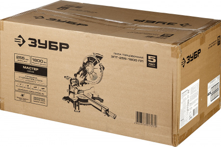 ЗПТ-255-1800 ПЛ Пила торцовочная с протяжкой, d 255 х 30 мм, 1800 Вт ЗУБР 