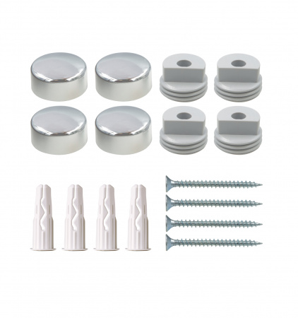 Комплект крепление для зеркала хром, гладкое Европартнер 87654